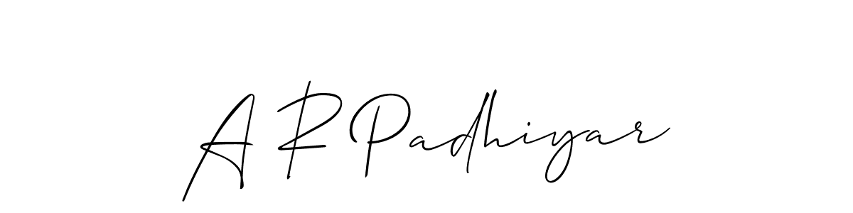 Here are the top 10 professional signature styles for the name A R Padhiyar. These are the best autograph styles you can use for your name. A R Padhiyar signature style 2 images and pictures png