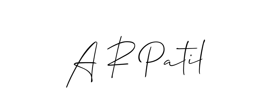 A R Patil stylish signature style. Best Handwritten Sign (Allison_Script) for my name. Handwritten Signature Collection Ideas for my name A R Patil. A R Patil signature style 2 images and pictures png