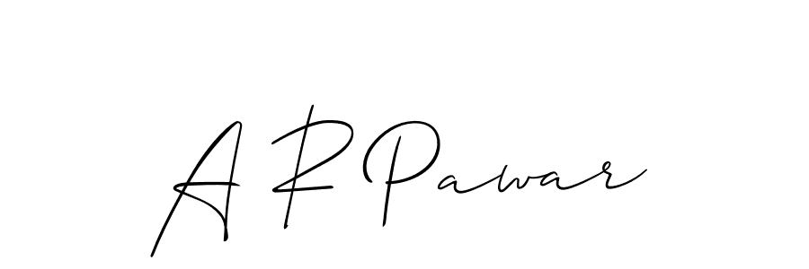 A R Pawar stylish signature style. Best Handwritten Sign (Allison_Script) for my name. Handwritten Signature Collection Ideas for my name A R Pawar. A R Pawar signature style 2 images and pictures png