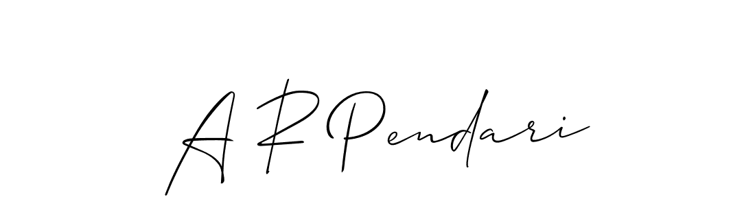 You can use this online signature creator to create a handwritten signature for the name A R Pendari. This is the best online autograph maker. A R Pendari signature style 2 images and pictures png