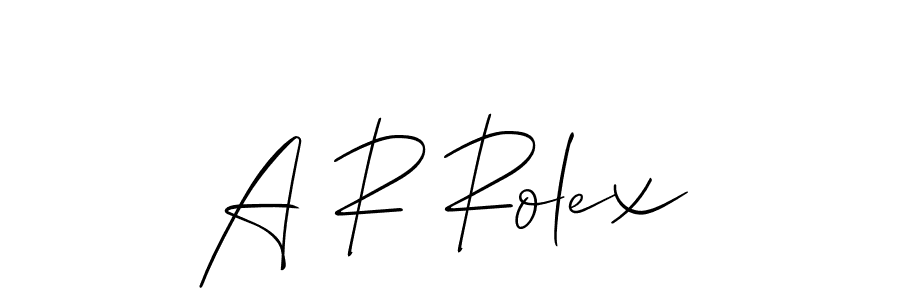 Also You can easily find your signature by using the search form. We will create A R Rolex name handwritten signature images for you free of cost using Allison_Script sign style. A R Rolex signature style 2 images and pictures png