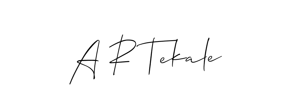 if you are searching for the best signature style for your name A R Tekale. so please give up your signature search. here we have designed multiple signature styles  using Allison_Script. A R Tekale signature style 2 images and pictures png