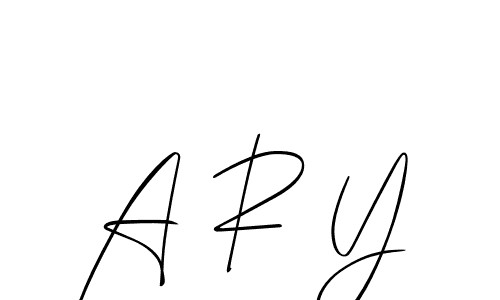 Use a signature maker to create a handwritten signature online. With this signature software, you can design (Allison_Script) your own signature for name A R Y. A R Y signature style 2 images and pictures png