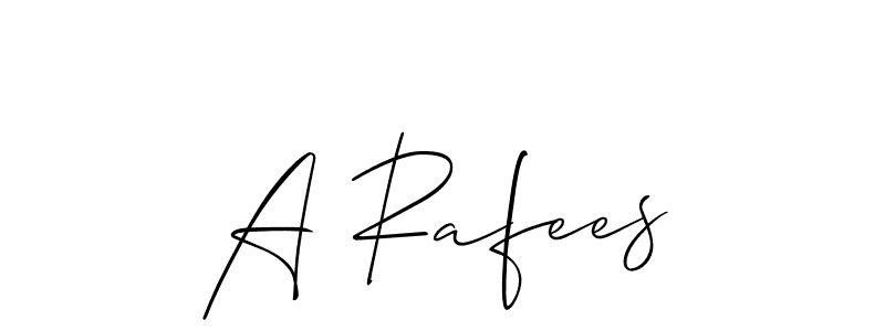 It looks lik you need a new signature style for name A Rafees. Design unique handwritten (Allison_Script) signature with our free signature maker in just a few clicks. A Rafees signature style 2 images and pictures png