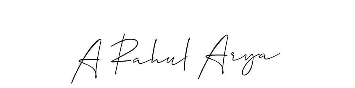 Make a short A Rahul Arya signature style. Manage your documents anywhere anytime using Allison_Script. Create and add eSignatures, submit forms, share and send files easily. A Rahul Arya signature style 2 images and pictures png