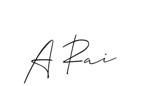 A Rai stylish signature style. Best Handwritten Sign (Allison_Script) for my name. Handwritten Signature Collection Ideas for my name A Rai. A Rai signature style 2 images and pictures png