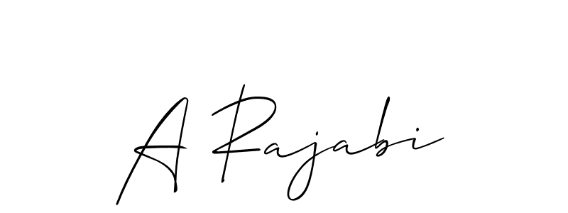 You should practise on your own different ways (Allison_Script) to write your name (A Rajabi) in signature. don't let someone else do it for you. A Rajabi signature style 2 images and pictures png