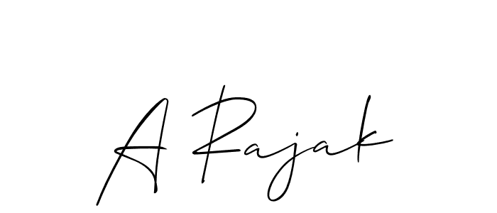 You should practise on your own different ways (Allison_Script) to write your name (A Rajak) in signature. don't let someone else do it for you. A Rajak signature style 2 images and pictures png