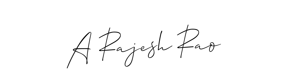 It looks lik you need a new signature style for name A Rajesh Rao. Design unique handwritten (Allison_Script) signature with our free signature maker in just a few clicks. A Rajesh Rao signature style 2 images and pictures png