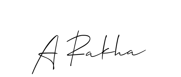 Make a beautiful signature design for name A Rakha. With this signature (Allison_Script) style, you can create a handwritten signature for free. A Rakha signature style 2 images and pictures png