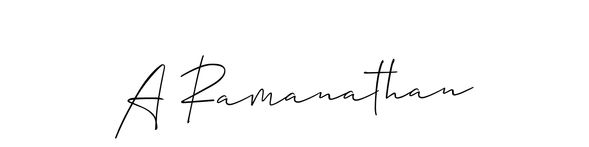 A Ramanathan stylish signature style. Best Handwritten Sign (Allison_Script) for my name. Handwritten Signature Collection Ideas for my name A Ramanathan. A Ramanathan signature style 2 images and pictures png