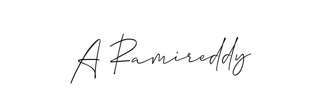 Design your own signature with our free online signature maker. With this signature software, you can create a handwritten (Allison_Script) signature for name A Ramireddy. A Ramireddy signature style 2 images and pictures png
