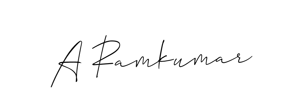 Create a beautiful signature design for name A Ramkumar. With this signature (Allison_Script) fonts, you can make a handwritten signature for free. A Ramkumar signature style 2 images and pictures png