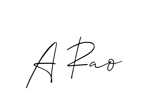 Allison_Script is a professional signature style that is perfect for those who want to add a touch of class to their signature. It is also a great choice for those who want to make their signature more unique. Get A Rao name to fancy signature for free. A Rao signature style 2 images and pictures png