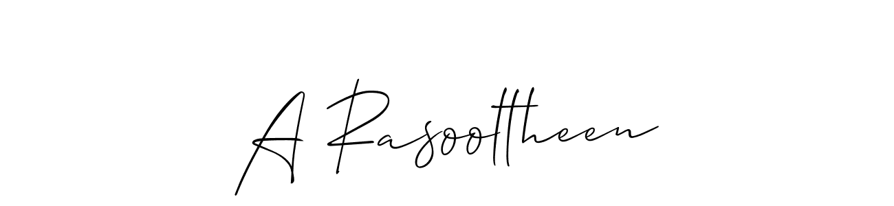 Also we have A Rasooltheen name is the best signature style. Create professional handwritten signature collection using Allison_Script autograph style. A Rasooltheen signature style 2 images and pictures png