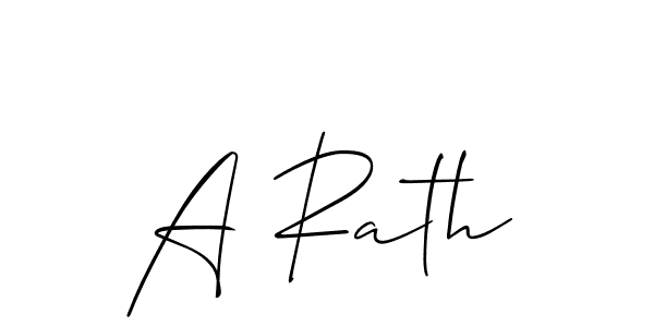 Create a beautiful signature design for name A Rath. With this signature (Allison_Script) fonts, you can make a handwritten signature for free. A Rath signature style 2 images and pictures png