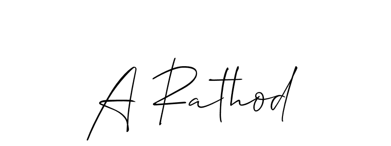 It looks lik you need a new signature style for name A Rathod. Design unique handwritten (Allison_Script) signature with our free signature maker in just a few clicks. A Rathod signature style 2 images and pictures png