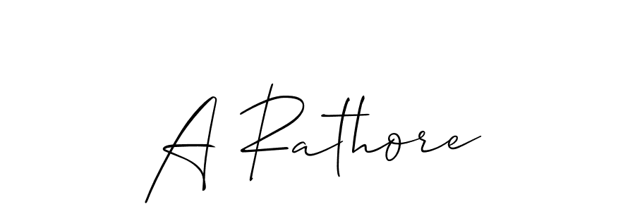 Create a beautiful signature design for name A Rathore. With this signature (Allison_Script) fonts, you can make a handwritten signature for free. A Rathore signature style 2 images and pictures png