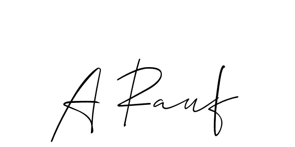 How to make A Rauf name signature. Use Allison_Script style for creating short signs online. This is the latest handwritten sign. A Rauf signature style 2 images and pictures png