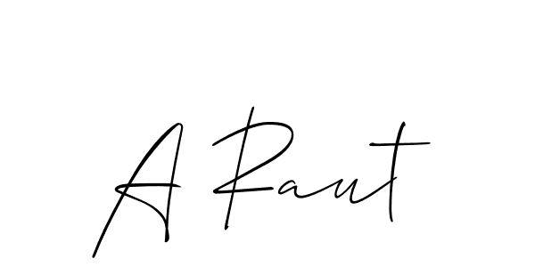 Use a signature maker to create a handwritten signature online. With this signature software, you can design (Allison_Script) your own signature for name A Raut. A Raut signature style 2 images and pictures png