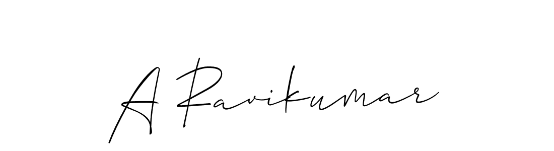 Design your own signature with our free online signature maker. With this signature software, you can create a handwritten (Allison_Script) signature for name A Ravikumar. A Ravikumar signature style 2 images and pictures png