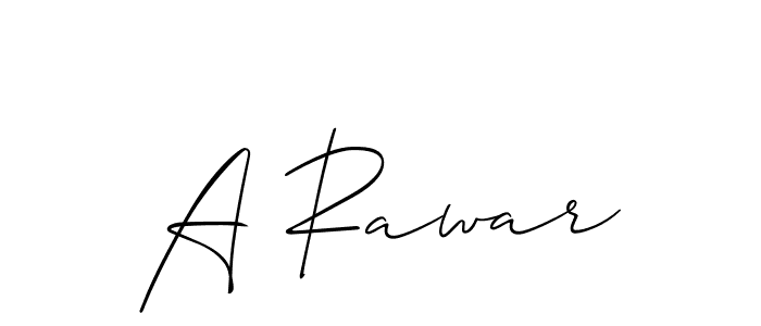 Create a beautiful signature design for name A Rawar. With this signature (Allison_Script) fonts, you can make a handwritten signature for free. A Rawar signature style 2 images and pictures png