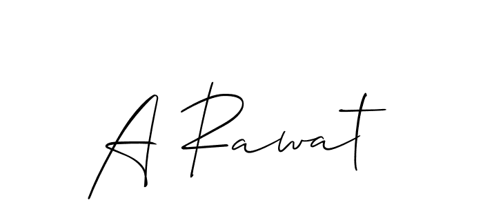 A Rawat stylish signature style. Best Handwritten Sign (Allison_Script) for my name. Handwritten Signature Collection Ideas for my name A Rawat. A Rawat signature style 2 images and pictures png