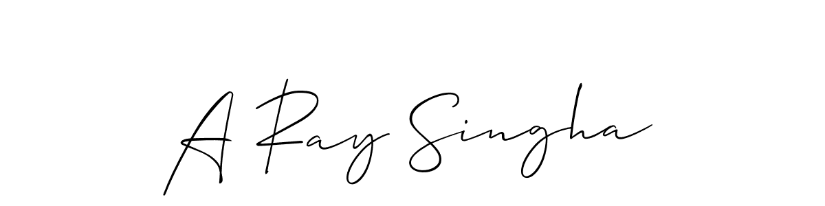 Also we have A Ray Singha name is the best signature style. Create professional handwritten signature collection using Allison_Script autograph style. A Ray Singha signature style 2 images and pictures png