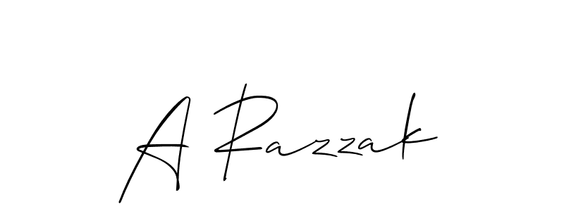 Also You can easily find your signature by using the search form. We will create A Razzak name handwritten signature images for you free of cost using Allison_Script sign style. A Razzak signature style 2 images and pictures png