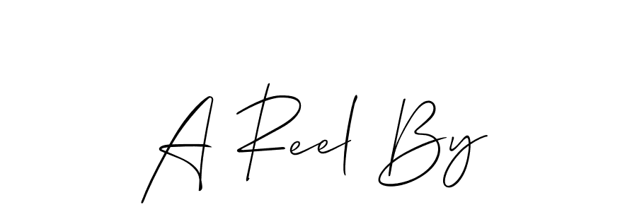 You should practise on your own different ways (Allison_Script) to write your name (A Reel By) in signature. don't let someone else do it for you. A Reel By signature style 2 images and pictures png