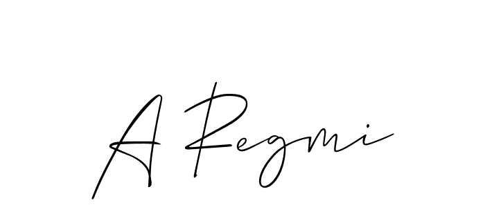 Make a beautiful signature design for name A Regmi. With this signature (Allison_Script) style, you can create a handwritten signature for free. A Regmi signature style 2 images and pictures png