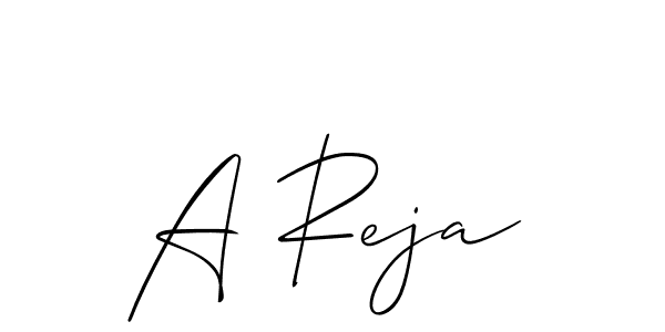 The best way (Allison_Script) to make a short signature is to pick only two or three words in your name. The name A Reja include a total of six letters. For converting this name. A Reja signature style 2 images and pictures png