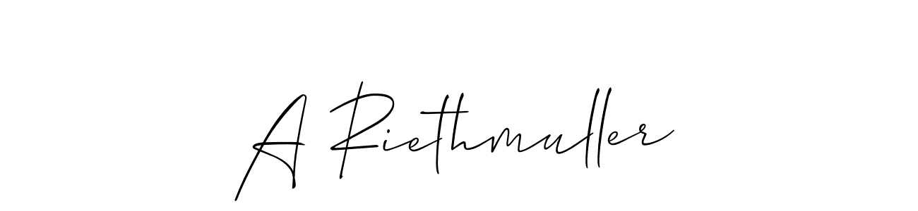 Best and Professional Signature Style for A Riethmuller. Allison_Script Best Signature Style Collection. A Riethmuller signature style 2 images and pictures png