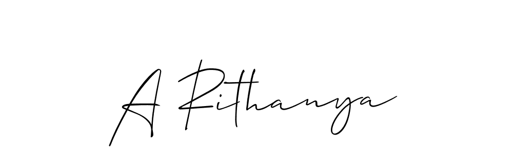 A Rithanya stylish signature style. Best Handwritten Sign (Allison_Script) for my name. Handwritten Signature Collection Ideas for my name A Rithanya. A Rithanya signature style 2 images and pictures png