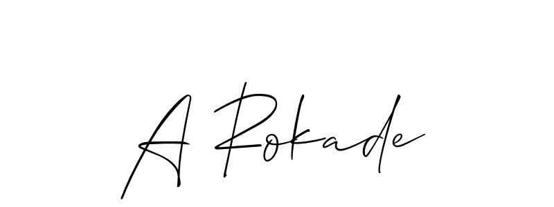 Here are the top 10 professional signature styles for the name A Rokade. These are the best autograph styles you can use for your name. A Rokade signature style 2 images and pictures png