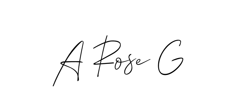 Make a short A Rose G signature style. Manage your documents anywhere anytime using Allison_Script. Create and add eSignatures, submit forms, share and send files easily. A Rose G signature style 2 images and pictures png