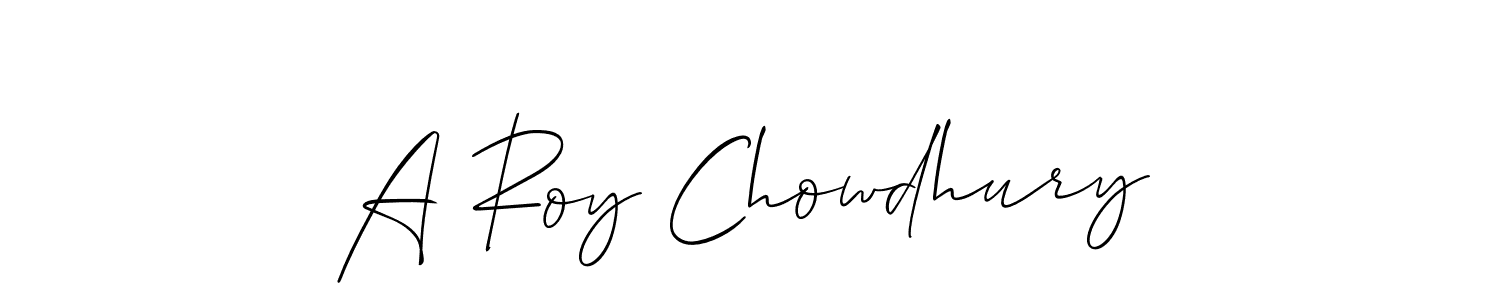 Create a beautiful signature design for name A Roy Chowdhury. With this signature (Allison_Script) fonts, you can make a handwritten signature for free. A Roy Chowdhury signature style 2 images and pictures png