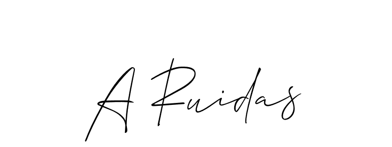 Similarly Allison_Script is the best handwritten signature design. Signature creator online .You can use it as an online autograph creator for name A Ruidas. A Ruidas signature style 2 images and pictures png