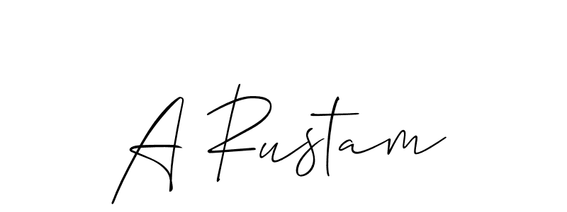 A Rustam stylish signature style. Best Handwritten Sign (Allison_Script) for my name. Handwritten Signature Collection Ideas for my name A Rustam. A Rustam signature style 2 images and pictures png