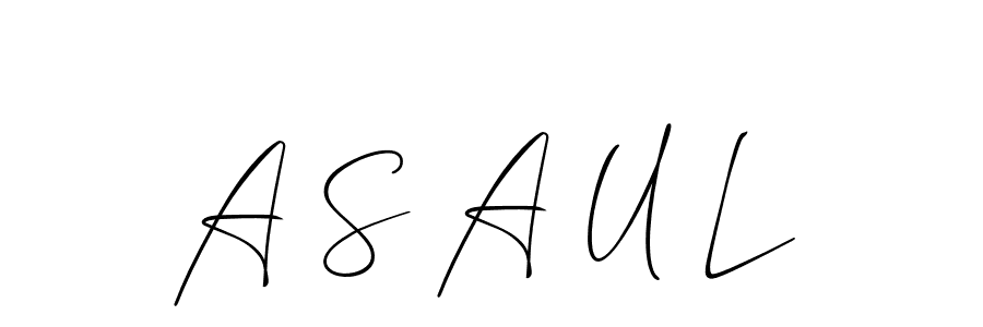 A S A U L stylish signature style. Best Handwritten Sign (Allison_Script) for my name. Handwritten Signature Collection Ideas for my name A S A U L. A S A U L signature style 2 images and pictures png