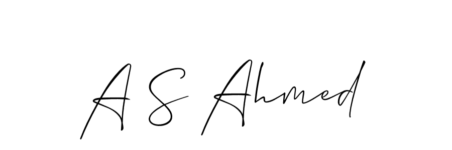 Also You can easily find your signature by using the search form. We will create A S Ahmed name handwritten signature images for you free of cost using Allison_Script sign style. A S Ahmed signature style 2 images and pictures png