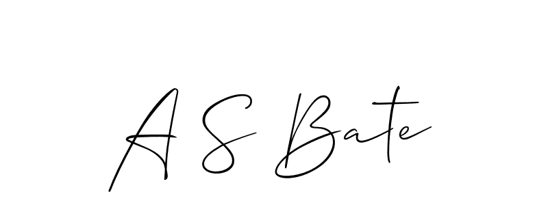 Create a beautiful signature design for name A S Bate. With this signature (Allison_Script) fonts, you can make a handwritten signature for free. A S Bate signature style 2 images and pictures png