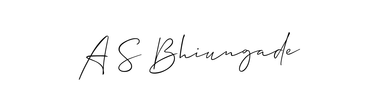 if you are searching for the best signature style for your name A S Bhiungade. so please give up your signature search. here we have designed multiple signature styles  using Allison_Script. A S Bhiungade signature style 2 images and pictures png