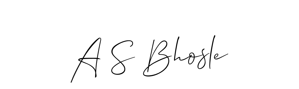 Also we have A S Bhosle name is the best signature style. Create professional handwritten signature collection using Allison_Script autograph style. A S Bhosle signature style 2 images and pictures png
