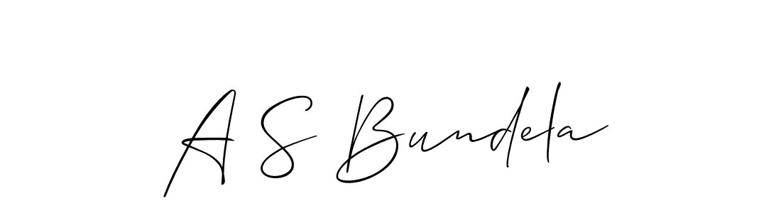 Create a beautiful signature design for name A S Bundela. With this signature (Allison_Script) fonts, you can make a handwritten signature for free. A S Bundela signature style 2 images and pictures png