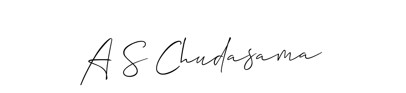 if you are searching for the best signature style for your name A S Chudasama. so please give up your signature search. here we have designed multiple signature styles  using Allison_Script. A S Chudasama signature style 2 images and pictures png