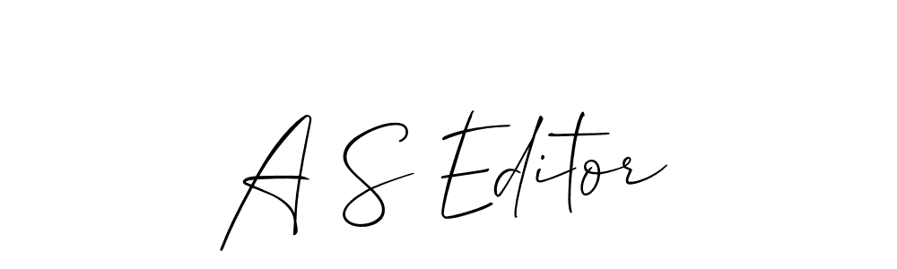 Create a beautiful signature design for name A S Editor. With this signature (Allison_Script) fonts, you can make a handwritten signature for free. A S Editor signature style 2 images and pictures png