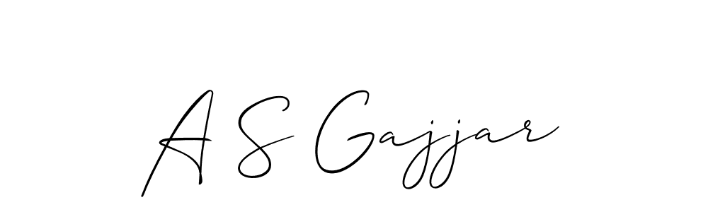 Also we have A S Gajjar name is the best signature style. Create professional handwritten signature collection using Allison_Script autograph style. A S Gajjar signature style 2 images and pictures png