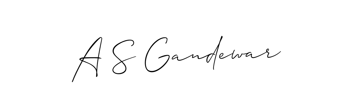 Use a signature maker to create a handwritten signature online. With this signature software, you can design (Allison_Script) your own signature for name A S Gandewar. A S Gandewar signature style 2 images and pictures png