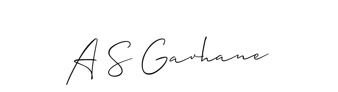 How to make A S Gavhane signature? Allison_Script is a professional autograph style. Create handwritten signature for A S Gavhane name. A S Gavhane signature style 2 images and pictures png